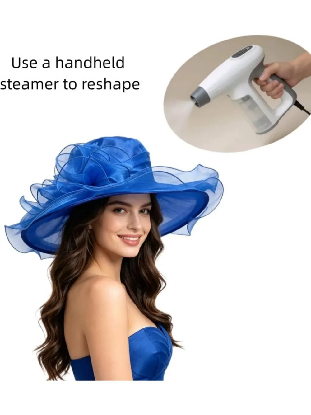 Elegant Women's Organza Fascinator Hat for Church, Bridal, Tea Party Events